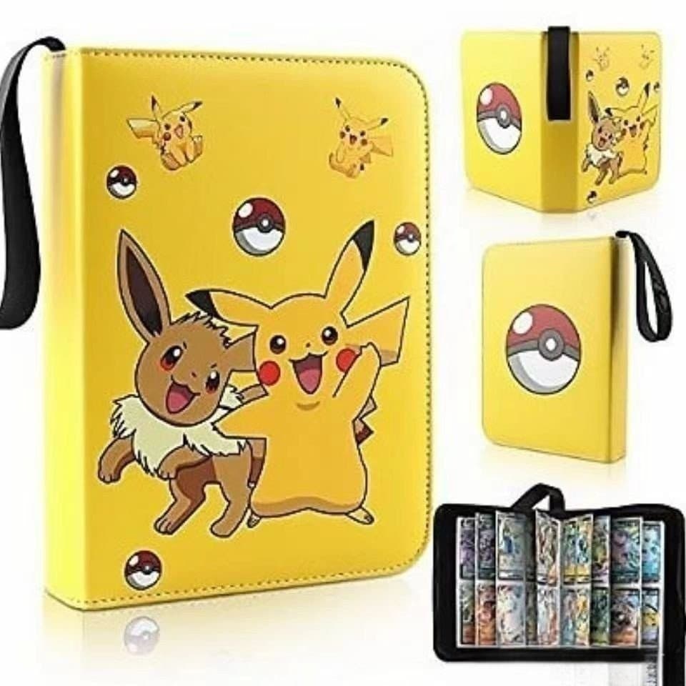 Álbum De Cartas Pokémon Clássico Pikachu , 400 Peças , Suporte Portátil , Livro De Anime , Presente De Aniversário Para