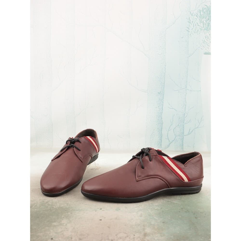 Couro genuíno cor combinando tecido dedo do pé redondo rendas sapatos masculinos de salto baixo único sapatos de couro d