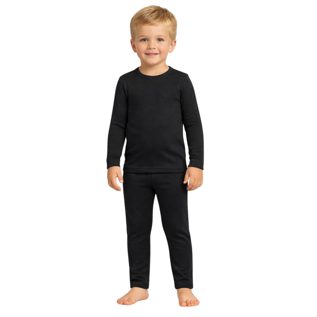 Kit 2 Conjuntos Termico Infantil Meninos Segunda Pele Inverno Peluciado Roupa Frio Leve Uso Diario