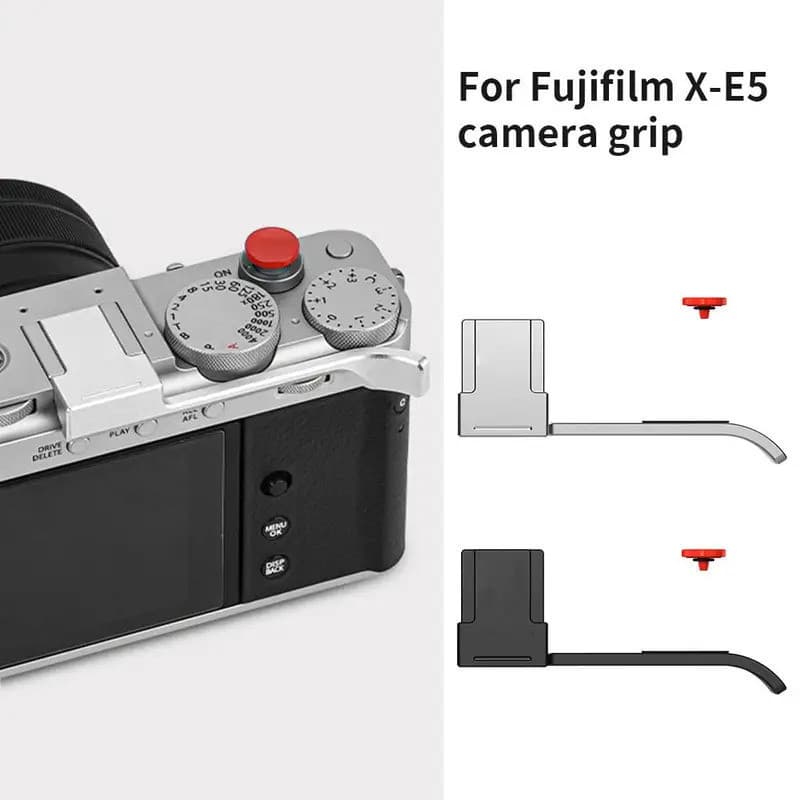 Suporte de Polegar para Câmera Fujifilm Fuji X-E5 XE5 com Botão de Liberação do Obturador, Sapata Quente, Descanso de Po