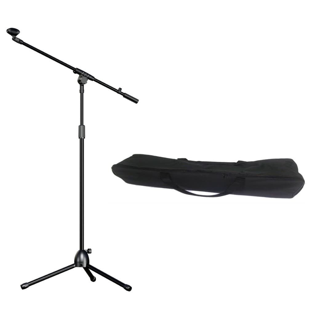 Pedestal P/ Microfone Girafa Com Tripé Ajustável Acompanha Cachimbo e Bag