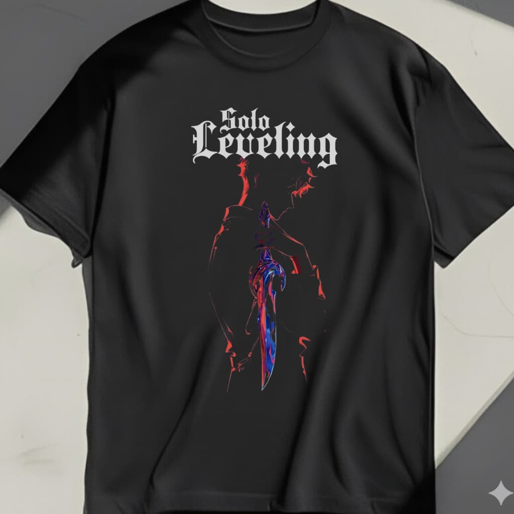Camisa Camiseta sung solo level1ng anime manga Desenho casual Aesthetic Unissex plus size