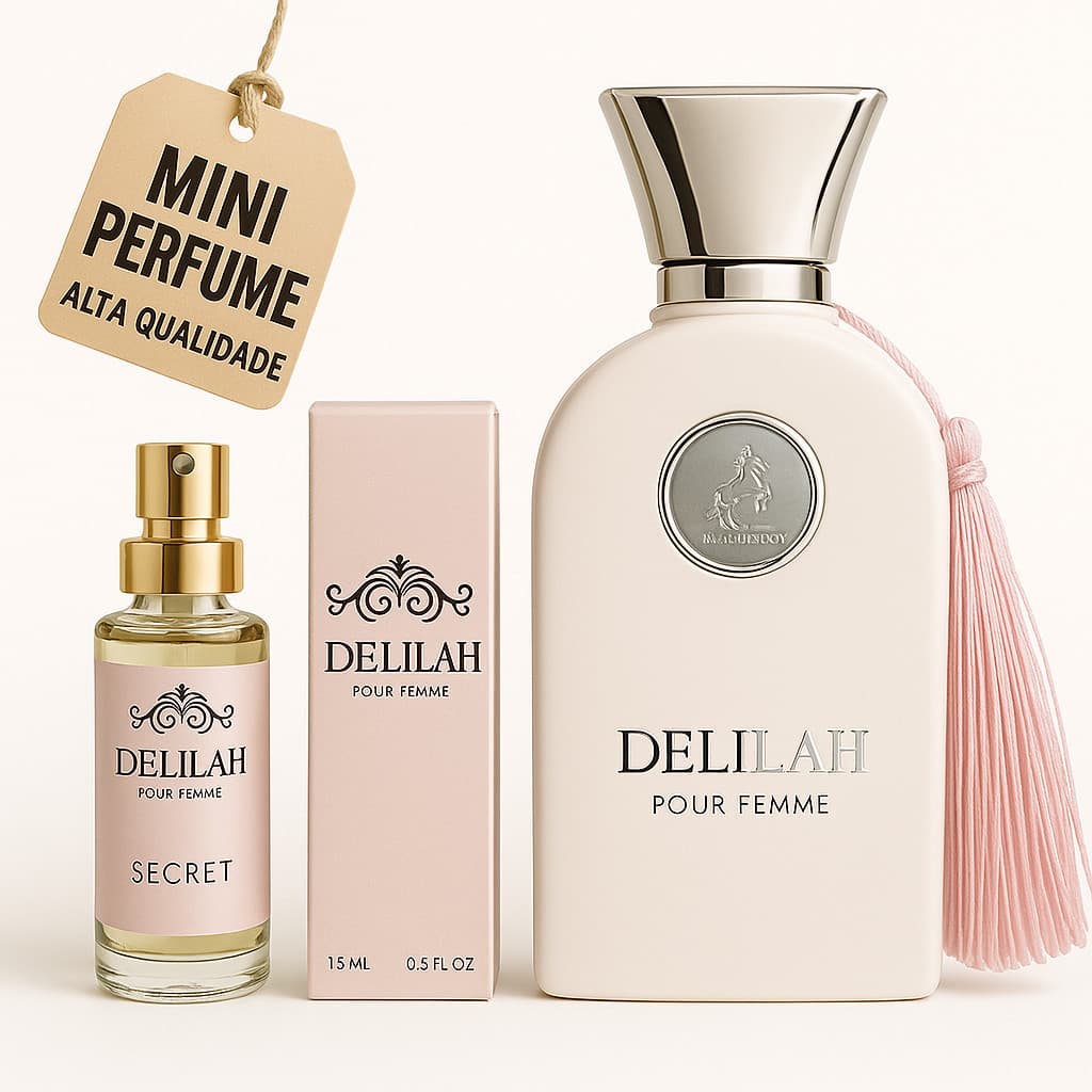 Perfume Delilah Eau 15ml Alhambra | Floral Feminino | Mini Importado | Elegância e Alta Fixação