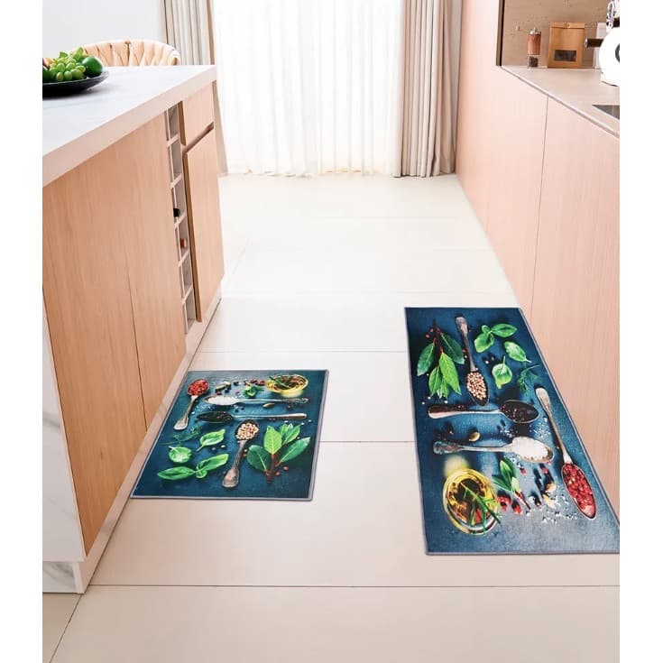 Jogo De Tapetes Cozinha Kit 2 Peças Antiderrapante