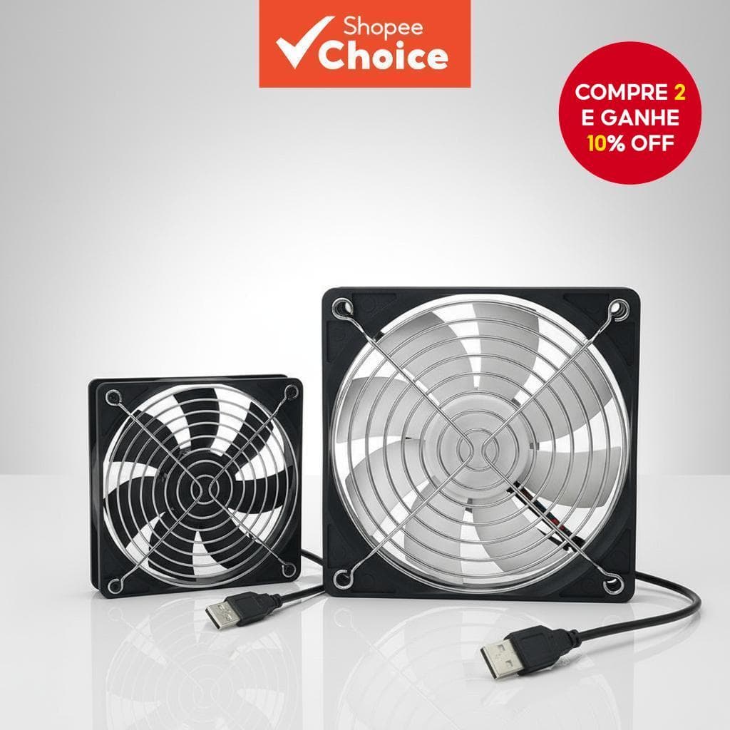 120x120x25mm 80x80x25mm USB 5V Ventilador de refrigeração para receptor DVR Xbox TV Box Roteador