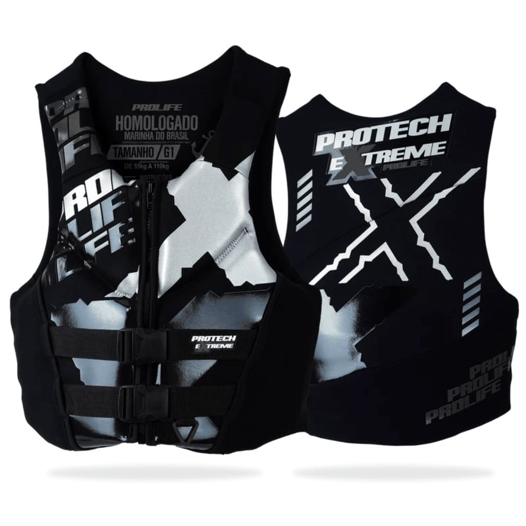 Colete Salva Vidas Homologado Protech Extreme Rev.1 - 00183-Silver - Eg