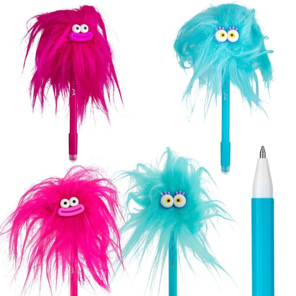 Caneta Esferográfica - Envio de Forma Sortida - Gel Apagável 0,7 mm Cabeluda Crazy Fluffles - BRW