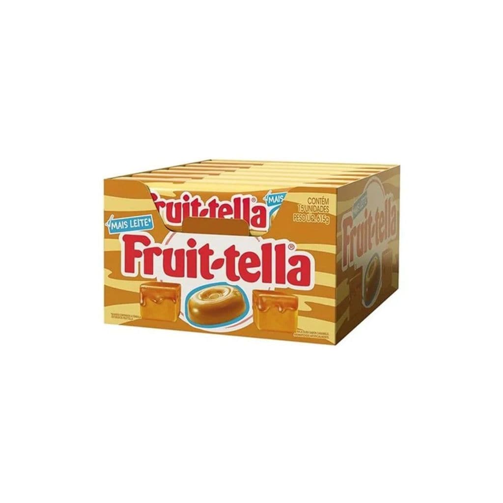 Bala Mastigável Fruit-Tella Swirl 615g – Sabor Caramelo e Leite | Display 15 Unidades