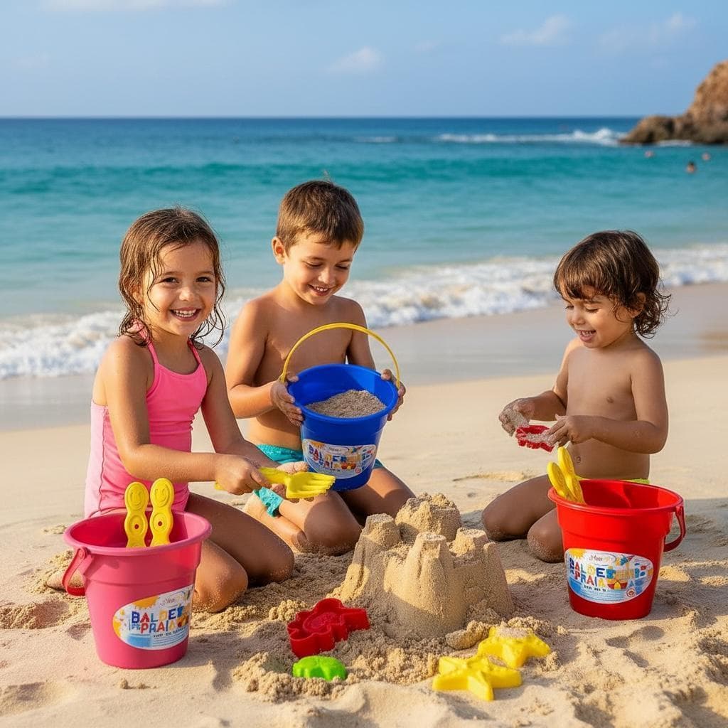 Kit 40 unidades Baldinhos de Praia infantil p/Diversão das Crianças Lembrancinhas de Festa Infantil - cO