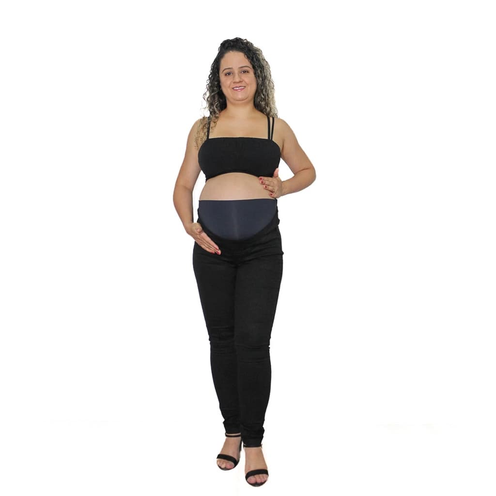 CALÇA FEMININA SUPER SKINNY CROPPED GESTANTE CONFORTÁVEL