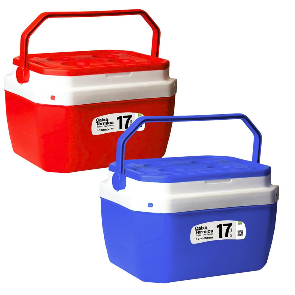 Caixa Térmica 17 Litros Com Alça Cooler Para Praia e Lazer