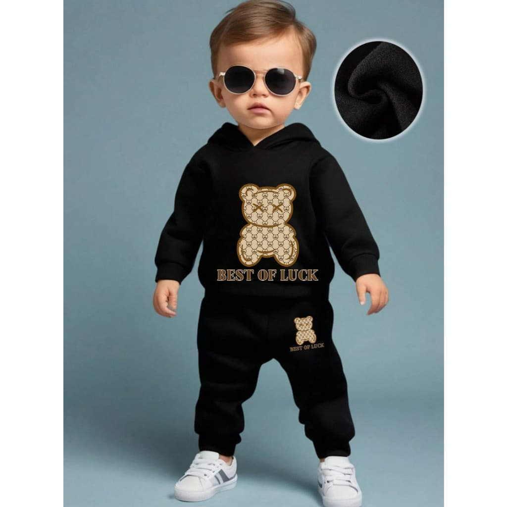 Conjunto Infantil Moletom Com Capuz Calça Blusa De Frio Menino e Menina 506
