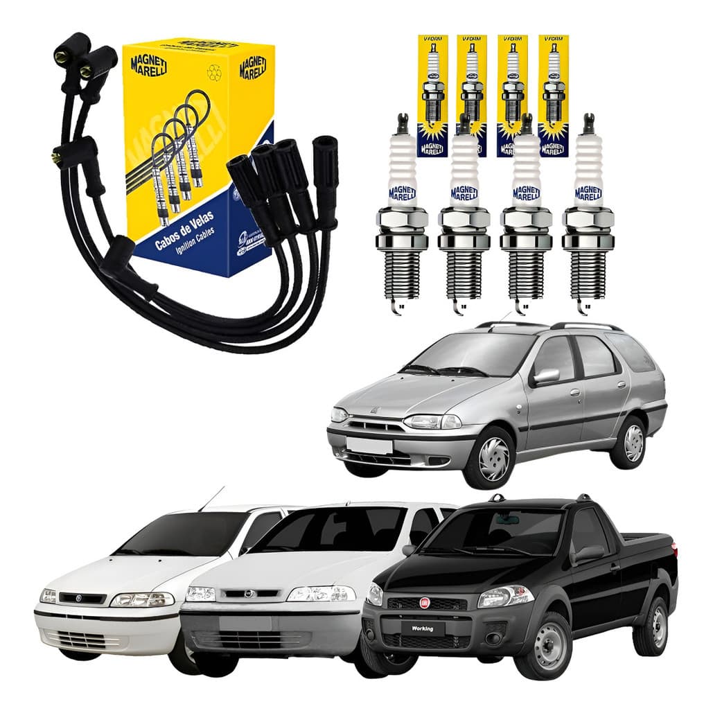 Kit Cabo E Vela Magneti Marelli Fire Palio/idea/siena 8v