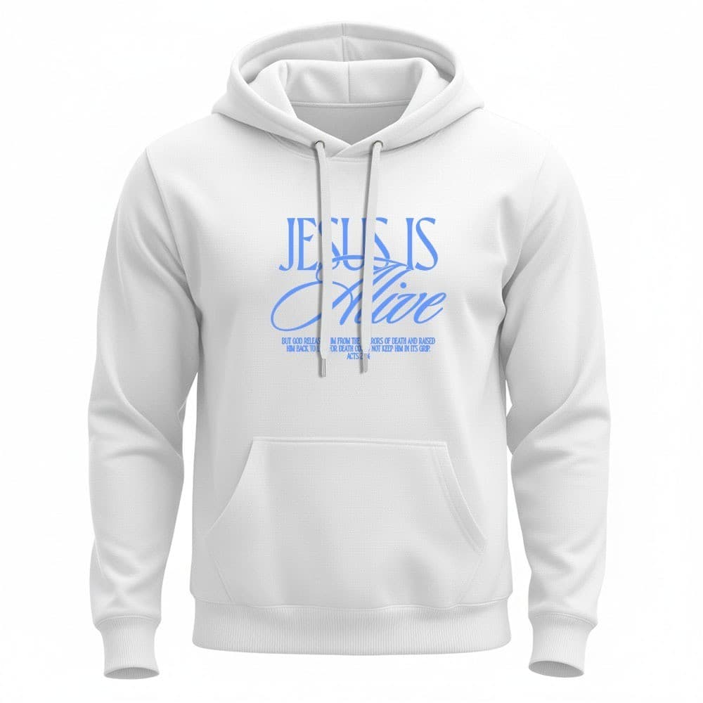 Blusa de Frio Algodão Jesus Vive! Fé Cristã Gospel Urban Streetwear Moletom Casual Oversized Unissex