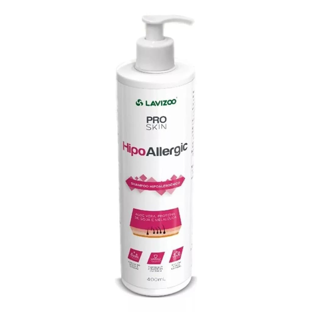 Shampoo Pele Sensivel Cães Gato Hipoallergic 400Ml - Lavizoo