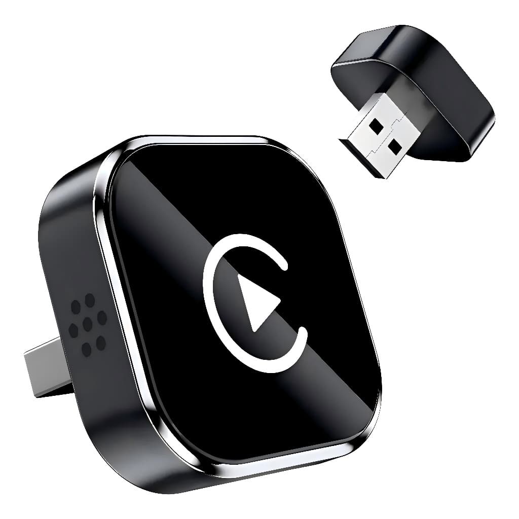 Adaptador CarPlay e Android Auto Sem Fio 2 em 1 Mini Box AI BT WiFi Conexão Automática para Carro