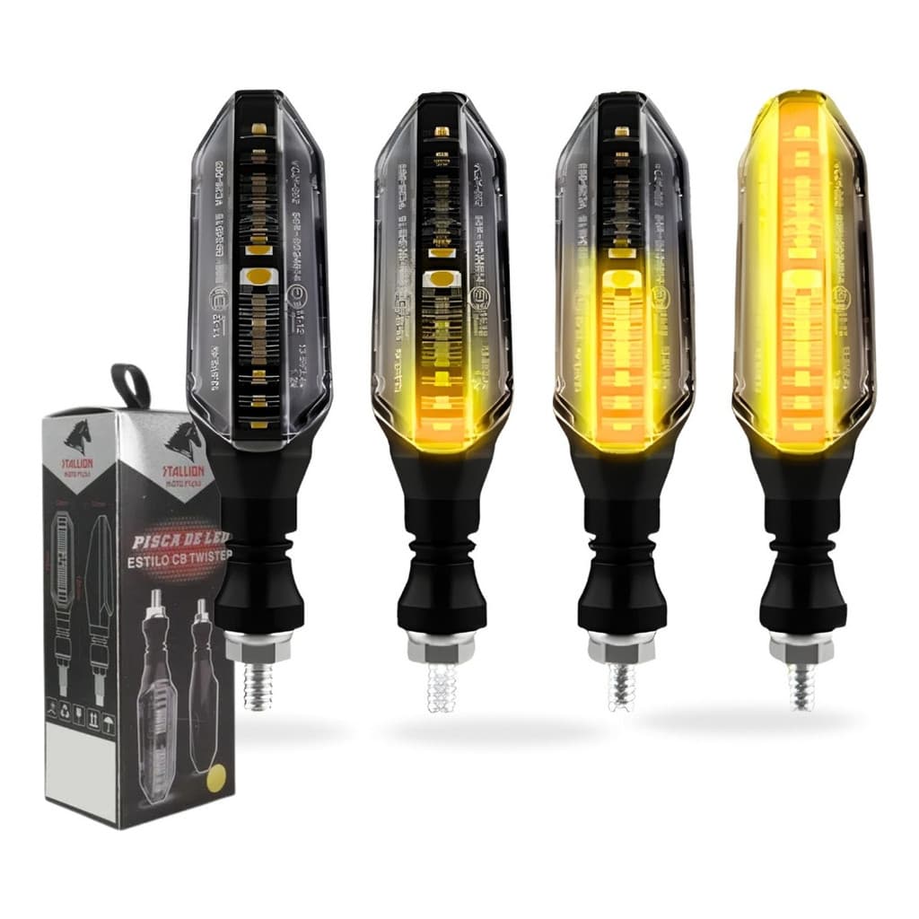 Kit 4 Setas Led Rosca Cg 150 Titan 2007 2008 2009 Sequencial