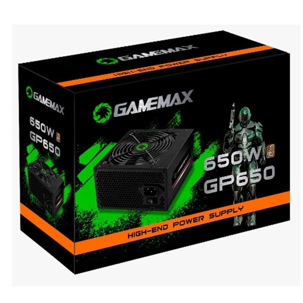 Fonte ATX Gamemax 650W GP650 com Cabo PFC Ativo 80 Plus Bronze Preto