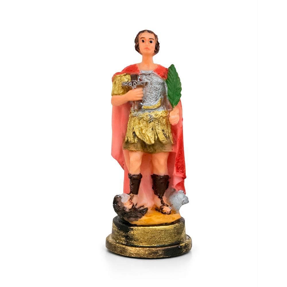 Imagem de Santo Expedito em Resina - 9 cm Estatueta Católica Arte Sacra Decoração