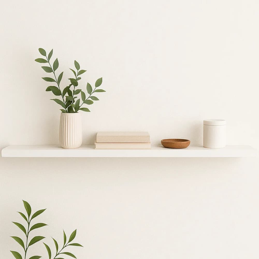Prateleira Mdf 120x20 Suporte Invisível Na Cor Branca
