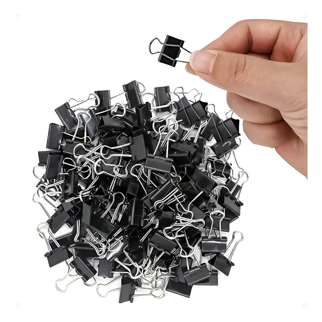 Clips De Papel Borboleta Prendedor 19mm Caixinha Com 40 Un.