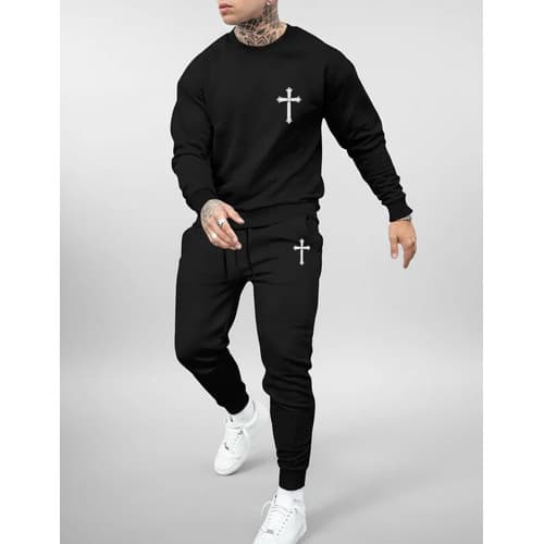Novo Conjunto Street Moletom Careca E Calça Moletom Cruz