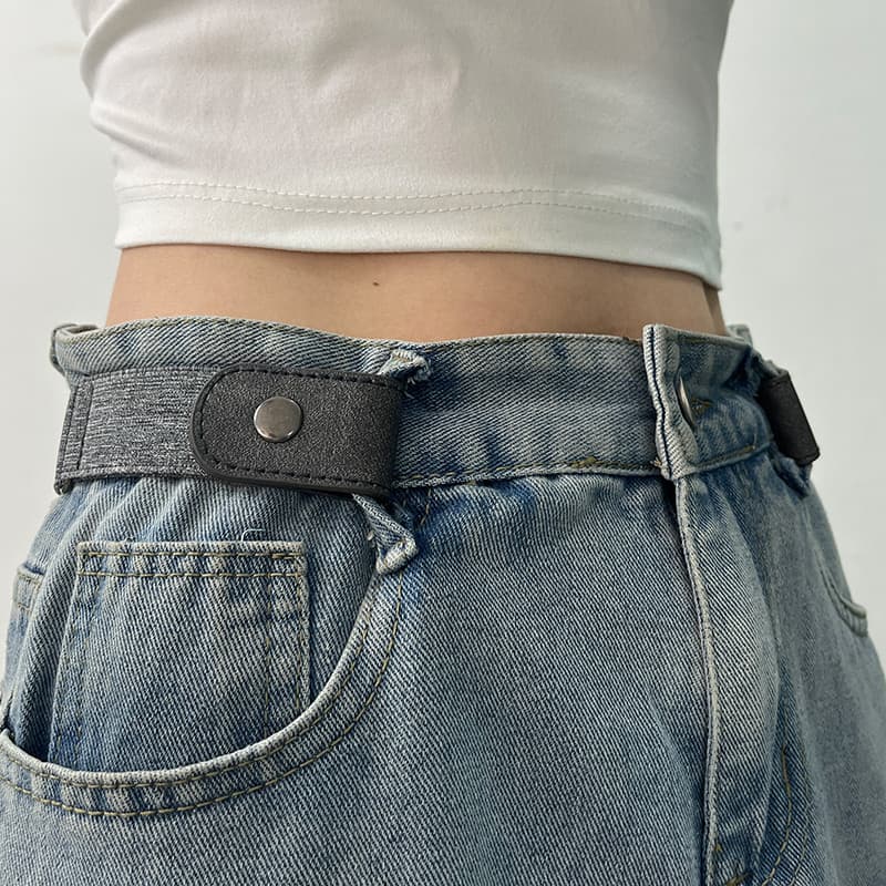 Cinto preguiçoso feminino Jeans elástico cintura estreita circunferência da cintura grande mudança pequena cintura apert