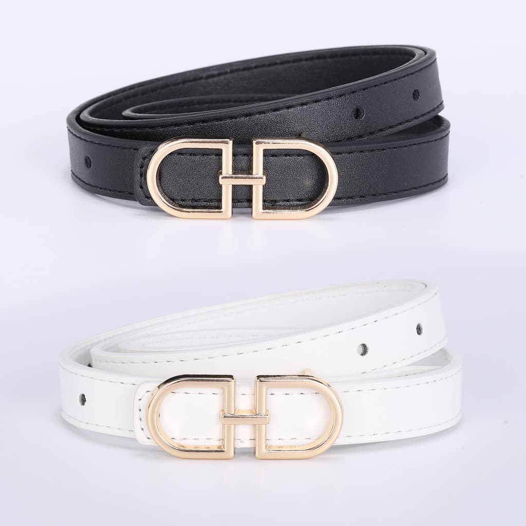 Cinto feminino cinto fino estreito versão coreana ins na moda simples All-Match Jeans decoração Commuter terno cinto