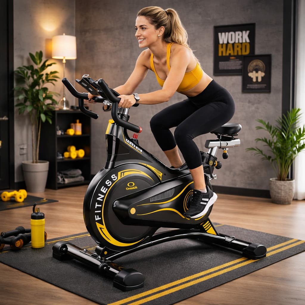 Bicicleta Spinning Ergométrica com Resistência Ajustável 160kg Estrutura Reforçada ON-K503