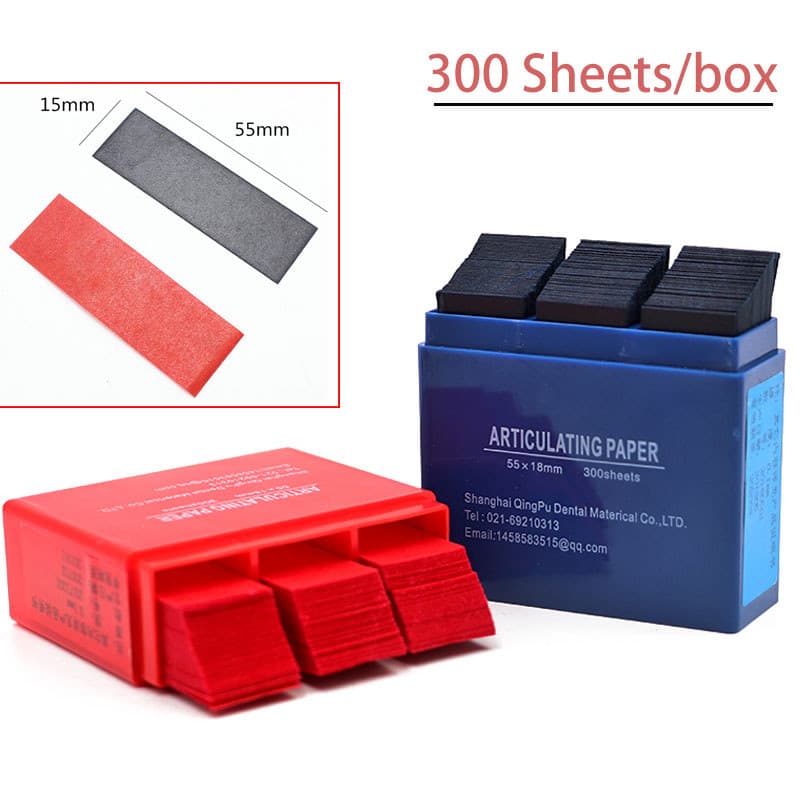ataoral 300 Folhas/Caixa Dente Papel Mordida Dupla Face Vermelho/Azul