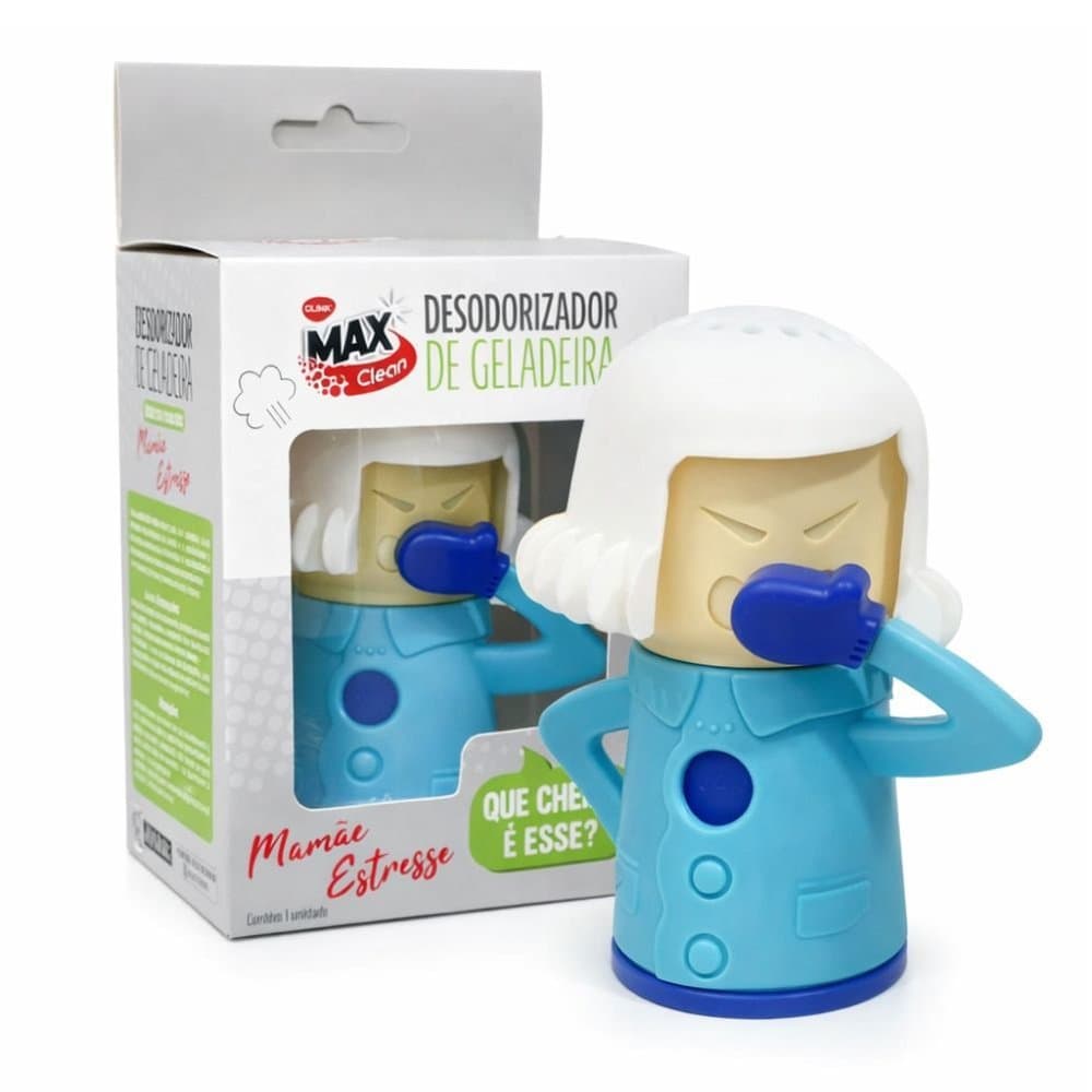 Desodorizador Mamãe Brava Para Geladeira Elimina Odores Mau Cheiro Neutralizador Recipiente Bicarbonato