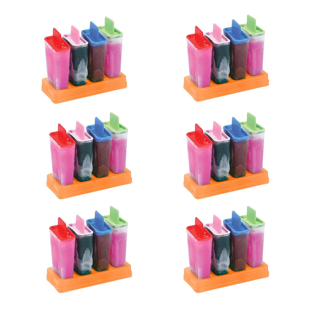 Kit 24 Forminhas de Fazer Picolé Sorvetinho Caseiro Colorido