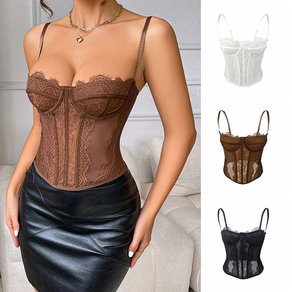 Camisola De Renda BNARDO , Espartilho Oco Sem Mangas , Regata Fashion Transparente Slim fit , Tops Curtos Para Viagem
