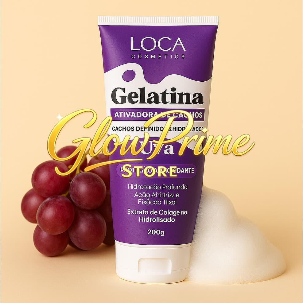 Gelatina Ativadora de Cachos Uva – Proteção Antioxidante 200g | Loca Cosmetics2KSL