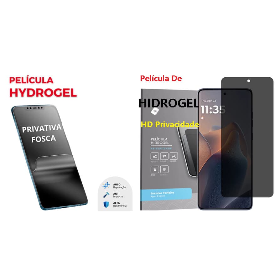 Película De Hidrogel HD e Fosca Privacidade Para Motorola Edge 70 Fusion Ultra Signature - 05MT / PL05
