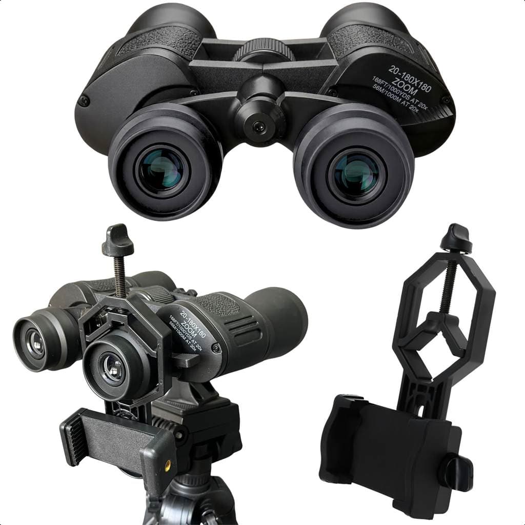 Binóculo Profissional Longo Alcance Com Ajuste de Zoom 20-180x180 Com Suporte Para Celular