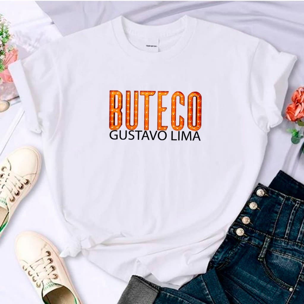Camiseta Feminina T Shirt Buteco do Gustavo Lima cantor musica sertaneja O embaixador Infinity