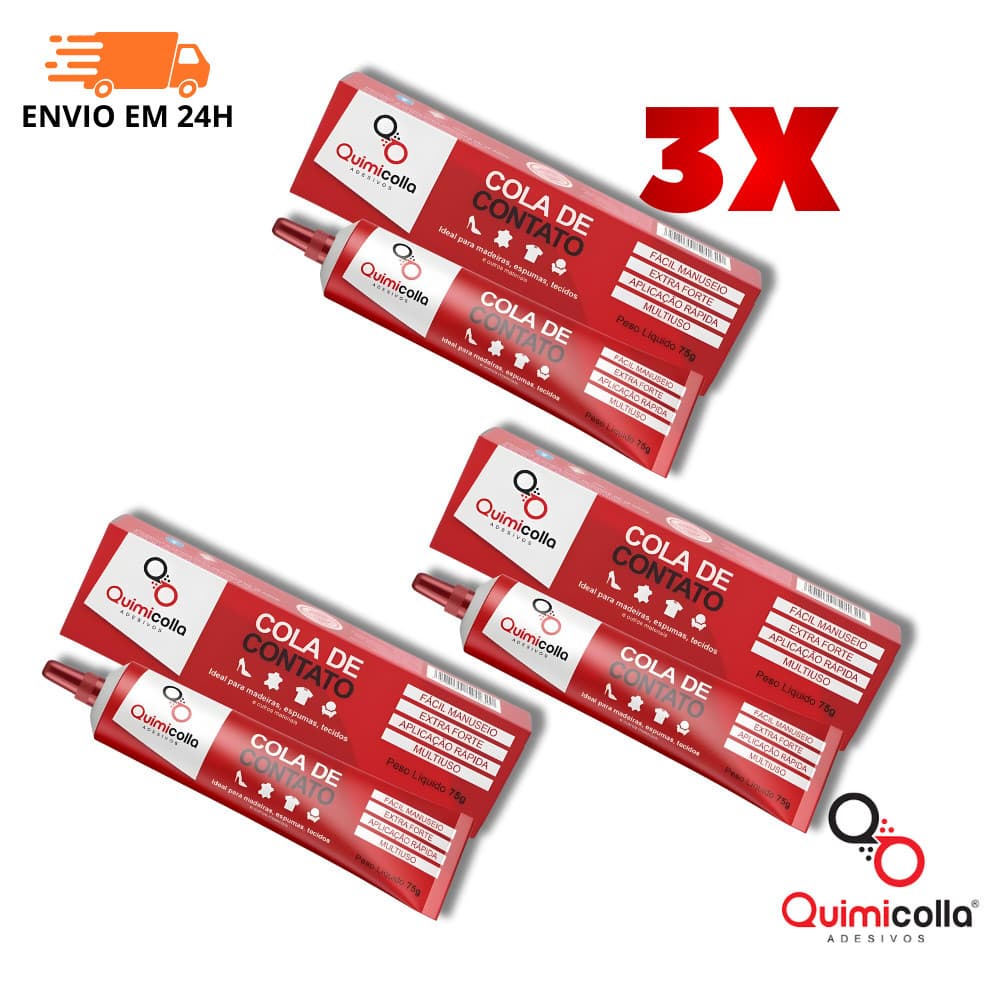 TOP 3 Cola De Sapateiro Bisnaga 75g - Quimicolla - Cola de Contato Tipo Cascola