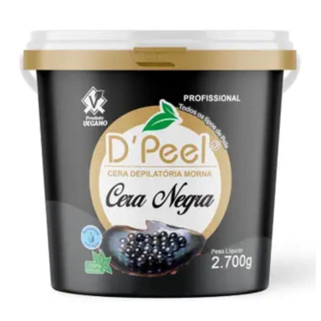 D´Peel - Cera Depilatória Morna 2700g - Cera Negra