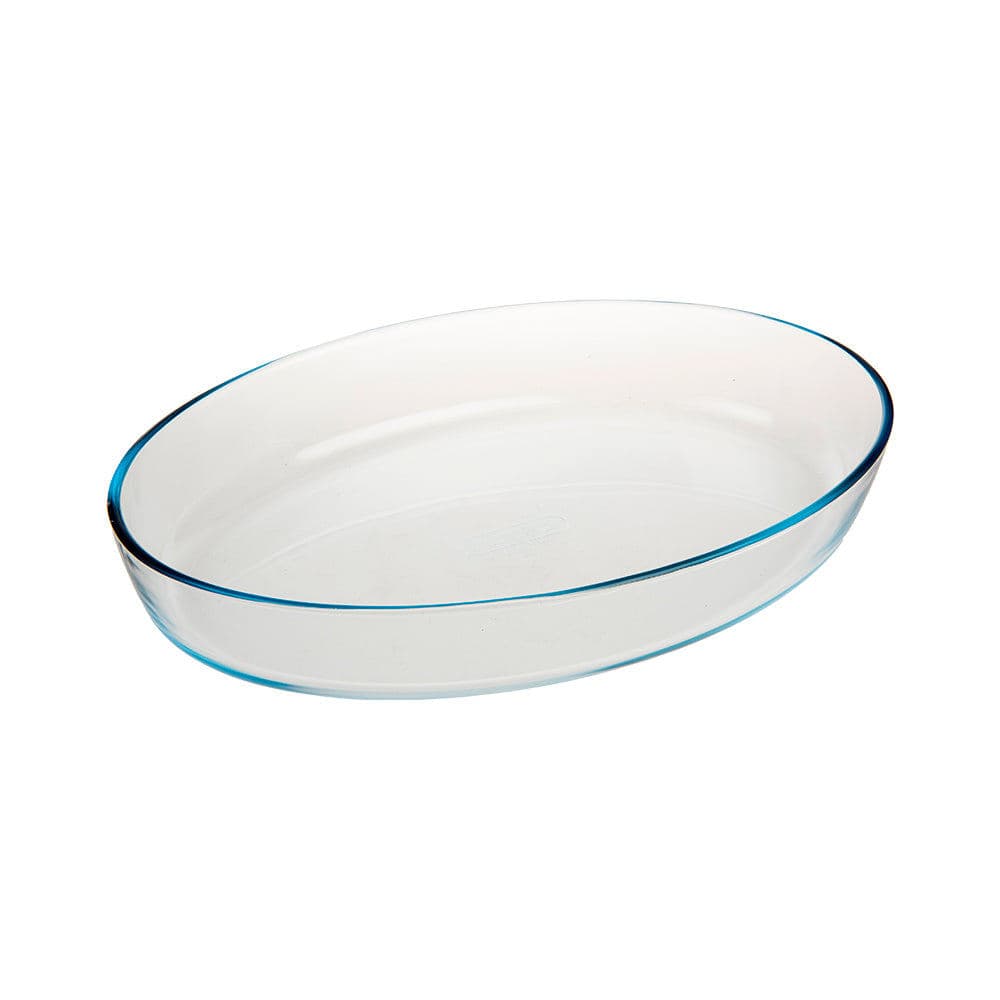 Assadeira de Vidro Oval 2,4L – Elegância Curvilínea para suas Melhores Receitas