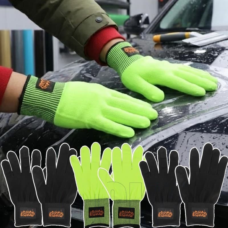 2-1Pair Luvas Profissionais De Filme Para Carro-De Tecido Oxford-Luva De Jardinagem Proteção De Trabalho-Antiderrapantes