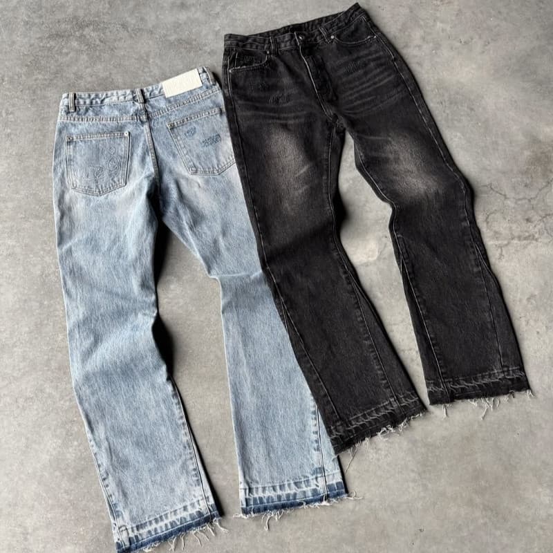 Y2K Retro Streetwear Design De Alta Qualidade Sentido Textura Lavada Casual Versátil Magro Simples Cor Sólida Jeans