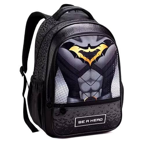 Mochila Escolar De Alças Be A Hero Morcego Meninos Denlex