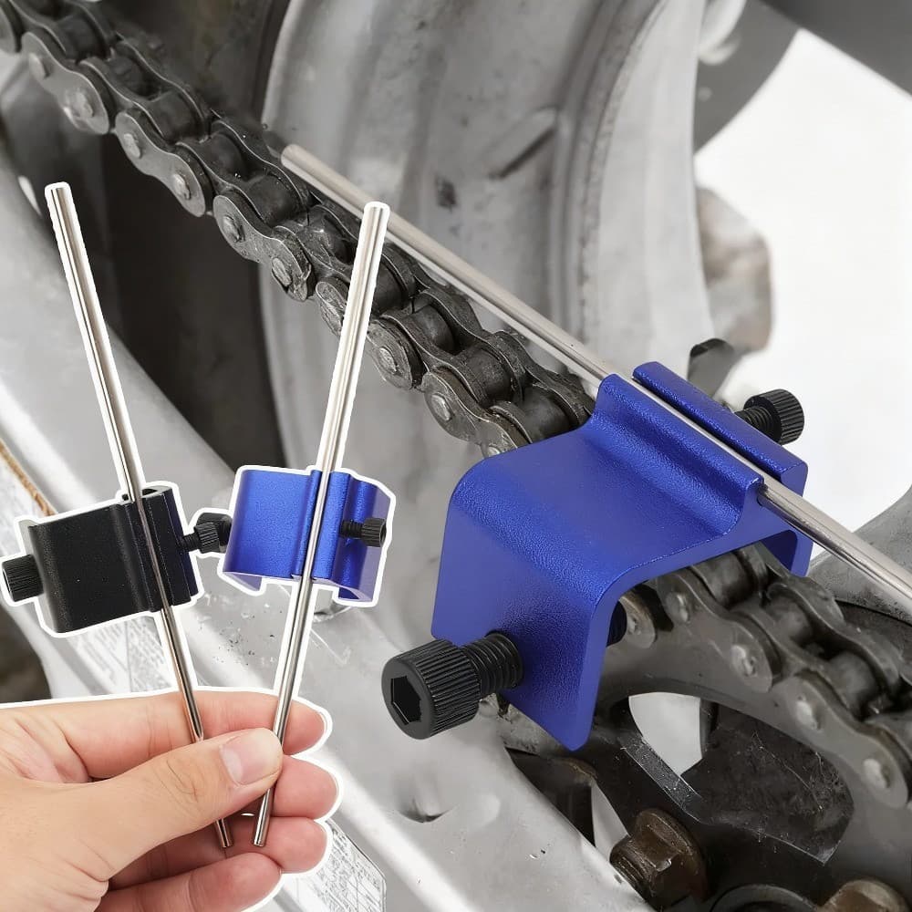 Alinhador De Corrente Universal Para Motocicleta , Liga Durável , Corretor De Roda Dentada , Acessórios De Reparo De Mot