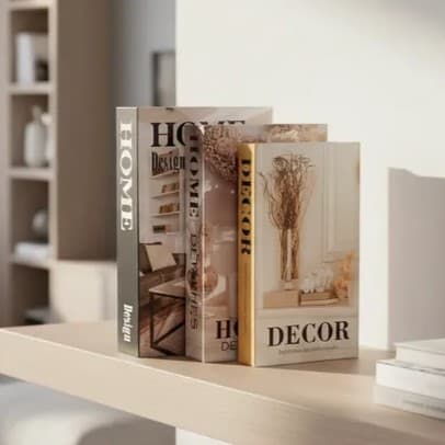 Conjunto 3 Livros Caixa Porta Objetos Decorativo - HOME DETALHES