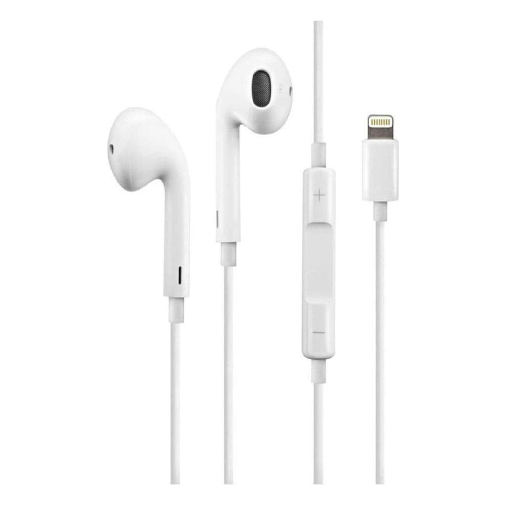 H´MASTON EJ120 Fone De Ouvido Com Fio Para iPhone 7 8 11 12 13 14  Cor Branco