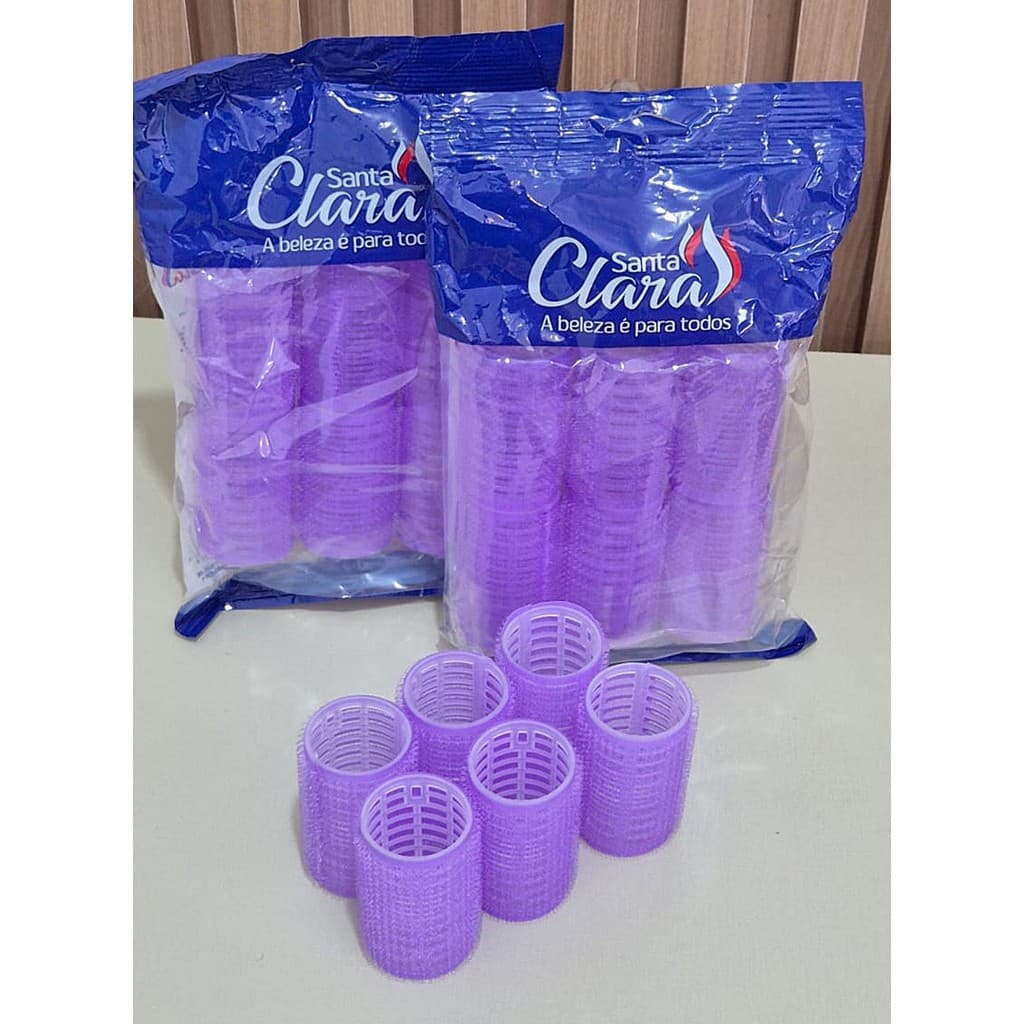 Kit 6 Bobs com Velcro Modelador Capilar Sem Calor Não Danifica