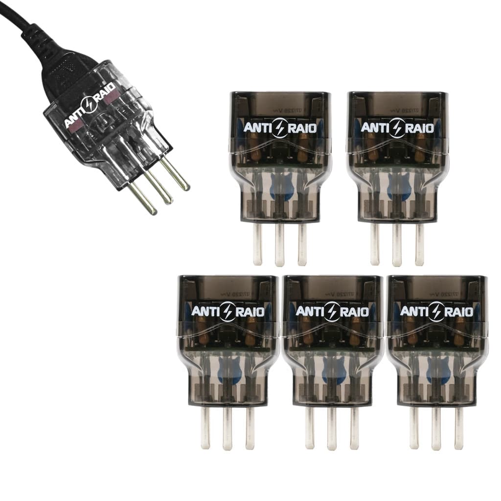 Tomada Protetor Eletrico Dps Anti Raio Surtos Embrastec 10a Bivolt 3 Pinos Padrão Brasileiro Preto