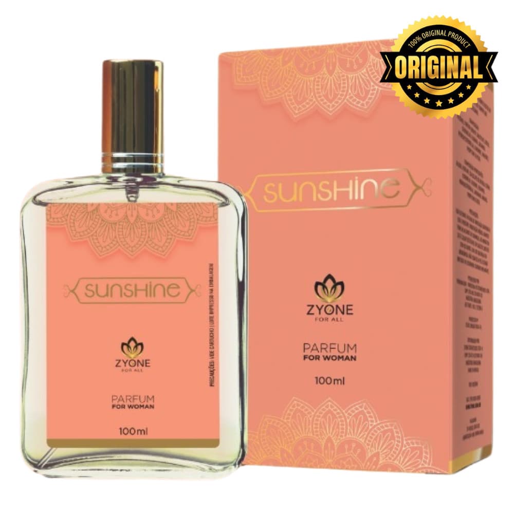 Sunshine Zyone Cosméticos Árabe Feminino Parfum 100ml Alta Fixação 25% Essência Premium