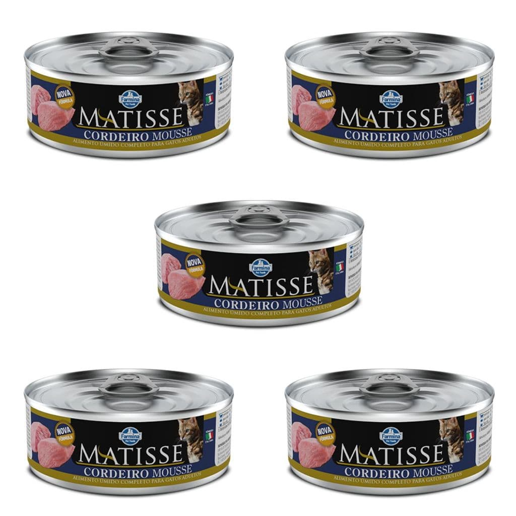 Kit 5x Matisse Cat Wet Mousse Cordeiro 85g